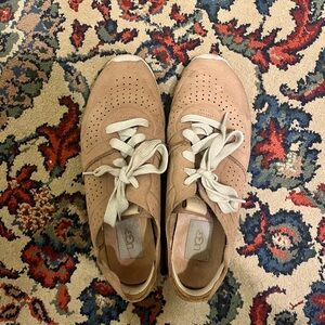 UGG Women's Beige Suede Sneakers